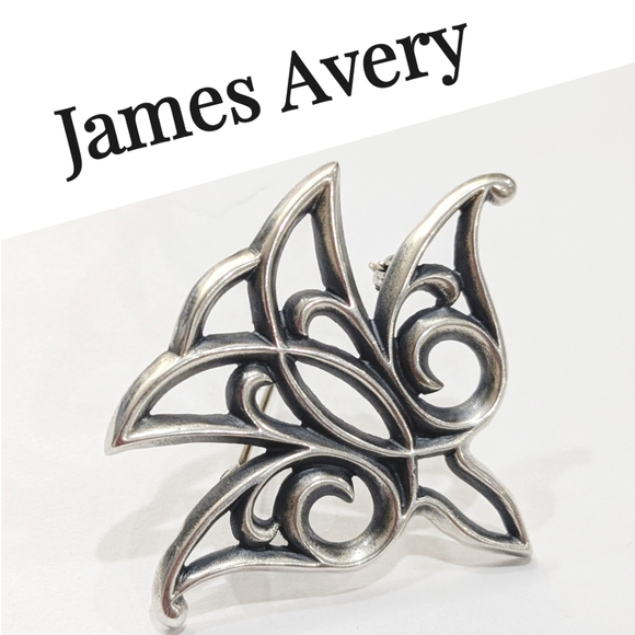 Retired James Avery 925 Sterling Descending Dove Bird  Brooch - Picture 3 of 13